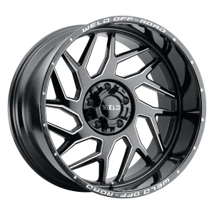 22″ WELD FULCRUM GLOSS BLACK MILLED