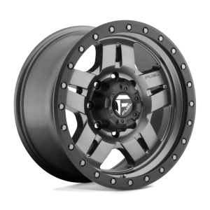 17″ FUEL WHEELS D558 ANZA MATTE GREY WITH BLACK RING OFF-ROAD RIMS