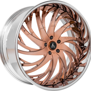 19″ ARTIS FORGED WHEELS DECATUR ROSE GOLD FACE CHROME LIP FINISH