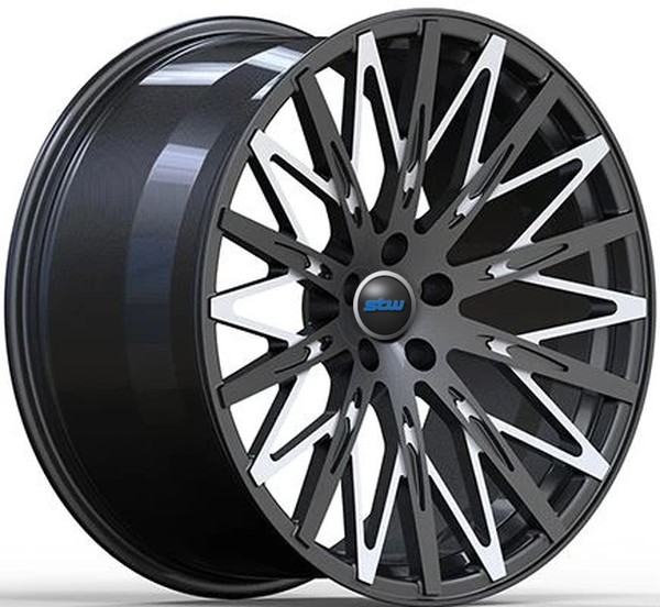 Bolt Pattern 5-120 9.5Jx22 Multi Spokes White+Satin Grey Custom Wheels For Land Rover Range Rover