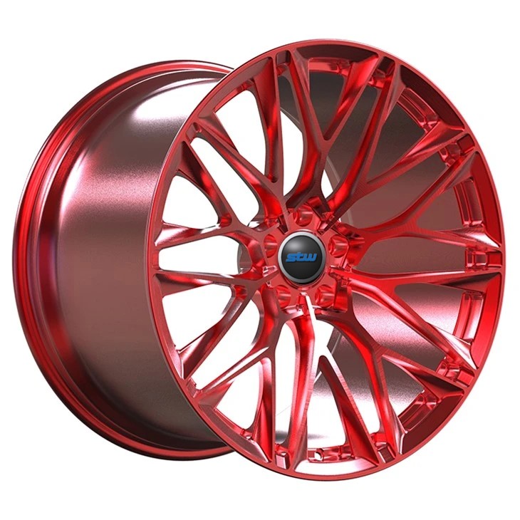 Aston Martin DB11 Custom 1 Piece Forged Wheels 21" Polished Cand Red
