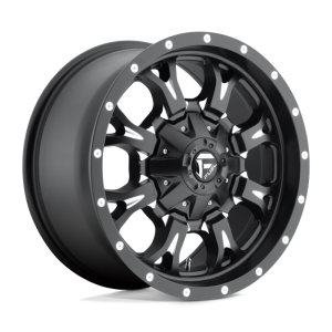 17″ FUEL WHEELS D517 KRANK MATTE BLACK MILLED CROSSOVER SUV RIMS