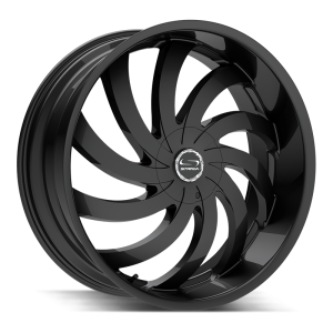 22×8.5″ STRADA WHEELS FLAME GLOSS BLACK RIMS