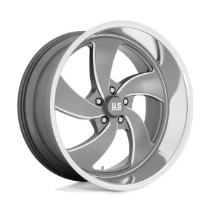 20″ U.S. MAGS WHEELS DESPERADO 5 U133 ANTHRACITE MILLED DIAMOND CUT LIP FINISH RIMS