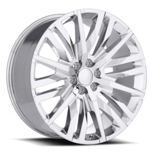 22″ FACTORY REPRODUCTION GM SPLIT 6 SPOKE WHEELS FR 97 CHROME FINISH RIMS