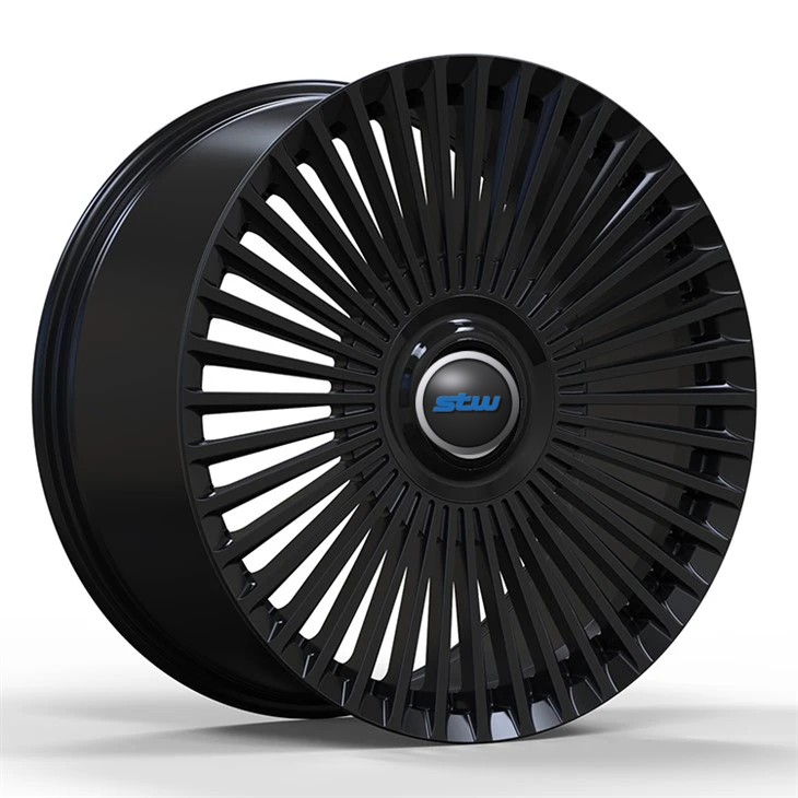 23x10.5 And 23x11.5 Gloss Black Custom 1-PC Forged Aluminum Alloy Rims For Rolls-Royce Dawn