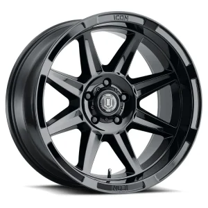 20″ ICON ALLOYS WHEELS BANDIT GLOSS BLACK OFF-ROAD RIMS