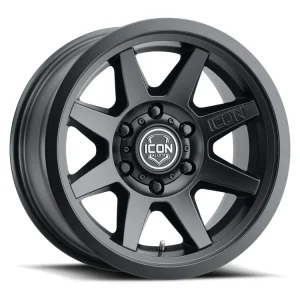 17″ ICON ALLOYS WHEELS REBOUND SLX SATIN BLACK OFF-ROAD RIMS
