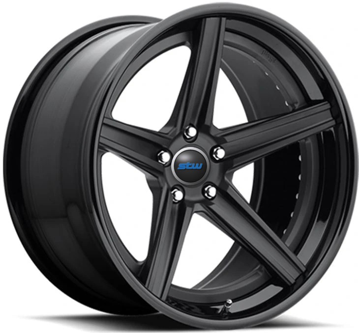 Gloss Black Customized 2-PC Forged Rims For Lexus IS/ 20 Inch Alloy Car Rims