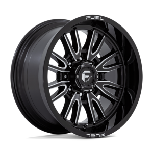 22″ FUEL WHEELS D761 CLASH 8 GLOSS BLACK MILLED OFF-ROAD RIMS