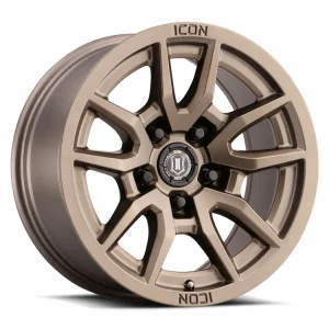 17″ ICON ALLOYS WHEELS VECTOR 5 MATTE BRONZE OFF-ROAD RIMS