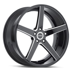 20″ STRADA WHEELS PERFETTO GLOSS BLACK MILLLED RIMS