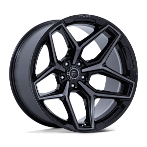 17″ FUEL WHEELS FC854 FLUX 5 GLOSS BLACK BRUSHED FACE WITH GRAY TINT OFF-ROAD RIMS