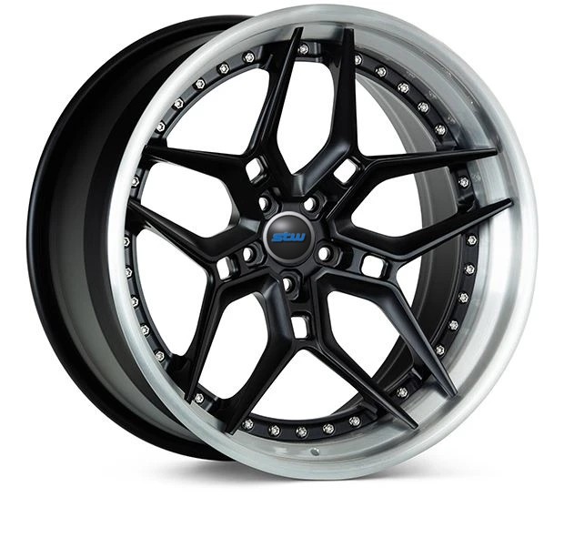 Mercedes Benz AMG A35 2 Piece Alloy Aluminum Wheel Gloss Black Forged Car Passenger Wheel