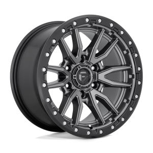 17″ FUEL WHEELS D680 REBEL ANTHRACITE CENTER WITH BLACK LIP 6-LUG OFF-ROAD RIMS