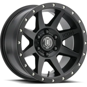 17″ ICON WHEELS REBOUND SATIN BLACK FINISH RIMS