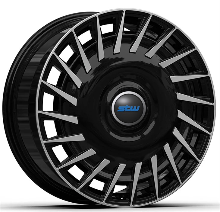 GLS 600 Maybach 22x9.5 And 22x11 Gloss Black Polished 1 Piece Forged Wheels