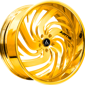 22″ ARTIS FORGED WHEELS FILLMORE-M GOLD FINISH RIMS