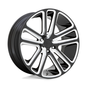 22″ DUB WHEELS FLEX S255 GLOSS BLACK MILLED FINISH RIMS