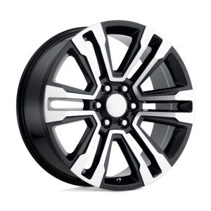 20″ PERFORMANCE REPLICAS WHEELS PR182 GLOSS BLACK MACHINED RIMS