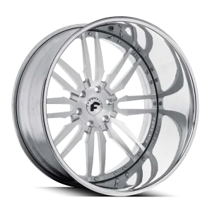 24″ FORGIATO WHEELS SEDICI BRUSHED SILVER WITH CHROME LIP FORGED FINISH RIMS