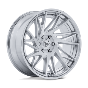 22″ FUEL WHEELS FC405 DYNAMO GLOSS SILVER BRUSHED CHROME LIP OFF-ROAD FUSION FORGED RIMS