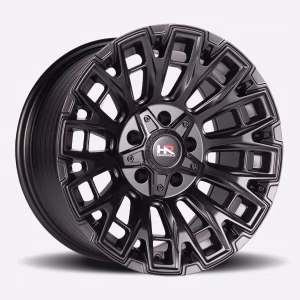 17″ HARDROCK WHEELS H110 SATIN BLACK OFF-ROAD RIMS