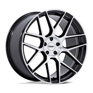 17″ TSW WHEELS TW002 LASARTHE GLOSS BLACK MACHINED FLOW FORMED RIMS