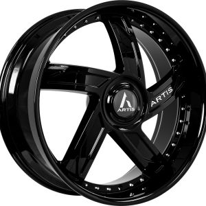 22″ ARTIS FORGED WHEELS NEW VESTAVIA-XL GLOSS BLACK FINISH RIMS