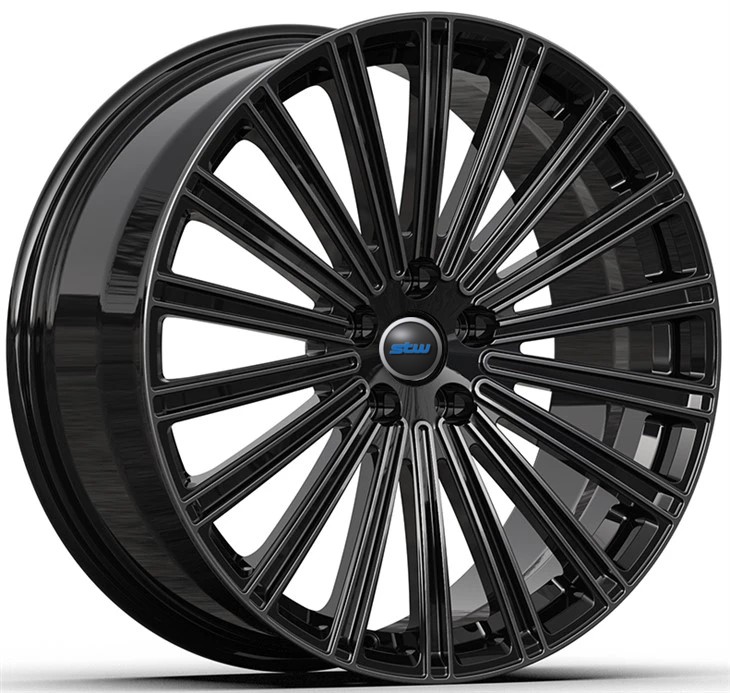 Land Rover Evoque 5-108 21x9.5 And 21x11 Custom 1 Piece Forged Wheels Black Machined