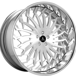19″ ARTIS FORGED WHEELS SPARTACUS BRUSHED SILVER FACE CHROME LIP FINISH