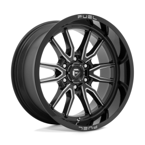 17″ FUEL WHEELS D761 CLASH 6 GLOSS BLACK MILLED OFF-ROAD RIMS