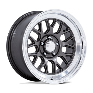 17″ AMERICAN RACING WHEELS VINTAGE VN516 G-FORCE MATTE ANTHRACITE DIAMOND CUT LIP RIMS