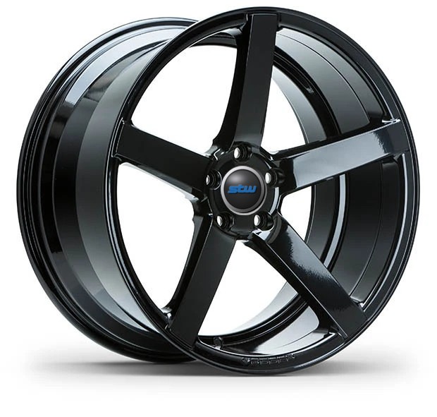 Double 5-Spoke 1PC Forged Wheels With Black Machine Face