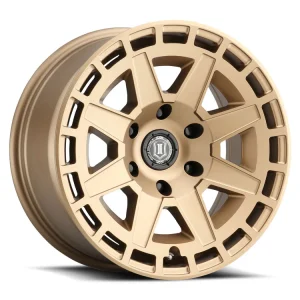 17″ ICON ALLOYS WHEELS COMPASS SATIN BRASS OFF-ROAD RIMS