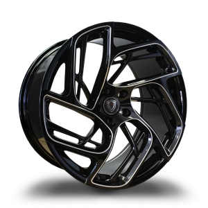 20″ MARQUEE WHEELS M1002 GLOSS BLACK MILLED FINISH RIMS