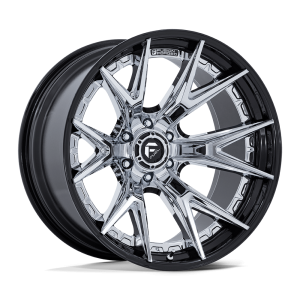 24″ FUEL WHEELS FC402 CATALYST CHROME GLOSS BLACK LIP OFF-ROAD FUSION FORGED RIMS