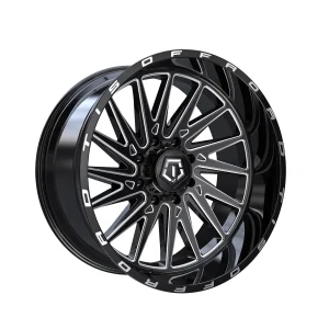 18″ TIS WHEELS 547BM MILLED GLOSS BLACK CHROME CENTERCAP FINISH RIMS