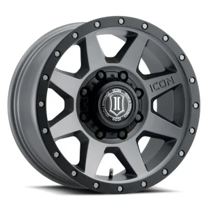 18″ ICON ALLOYS WHEELS REBOUND HD TITANIUM OFF-ROAD RIMS