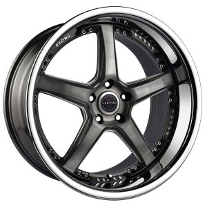 20″ VERTINI WHEELS RFS2.2 BRUSHED DUAL GUNMETAL CHROME LIP FLOW FORMED FINISH RIMS