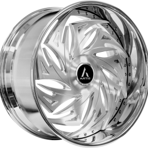 24″ ARTIS FORGED MACON XL BRUSHED HIGH POLISH FACE CHROME LIP FINISH RIMS