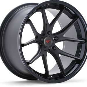 19″ FERRADA WHEELS FR2 MATTE BLACK GLOSS BLACK LIP FINISH RIMS