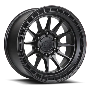 17″ LOCK OFF-ROAD WHEELS BAJA MATTE BLACK MATTE BLACK RING FINISH RIMS