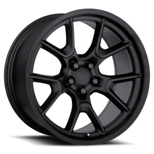 20″ FACTORY REPRODUCTION DODGE ANNIVERSARY WHEELS FR 66F SATIN BLACK FINISH RIMS