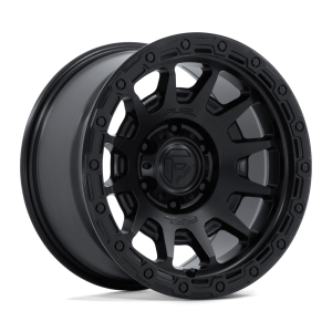 17″ FUEL WHEELS FC884 FORTRESS MATTE BLACK GLOSS BLACK LIP FINISH OFF-ROAD RIMS