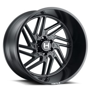 20″ HOSTILE WHEELS H116 JIGSAW SATIN BLACK FINISH RIMS