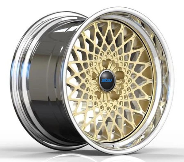 For Pontiac Trans-AM GTA 18x10.5 Gold Polish Forged 2 Piece Step Lips Custom Rims