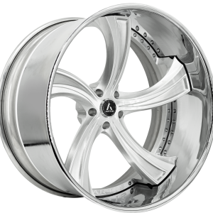 19″ ARTIS FORGED WHEELS KOKOMO BRUSHED SILVER FACE CHROME LIP FINISH
