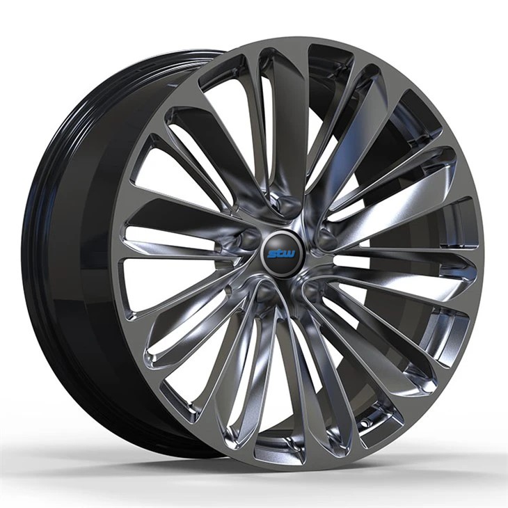 Bentley Continental GT 2014 Custom Rims Hyper Black 22x9.5 And 22x10.5