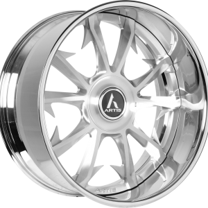 20″ ARTIS FORGED WHEELS LUSSO XL BRUSHED SILVER FACE CHROME LIP FINISH